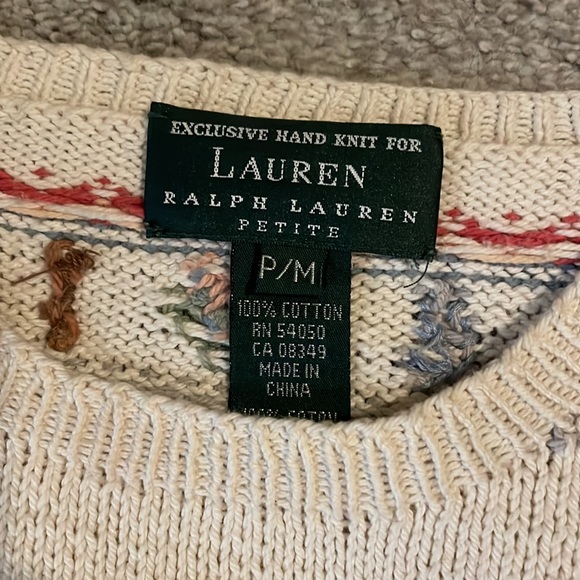 Vintage Ralph Lauren hand knit short sleeve sweater - Picture 3 of 4